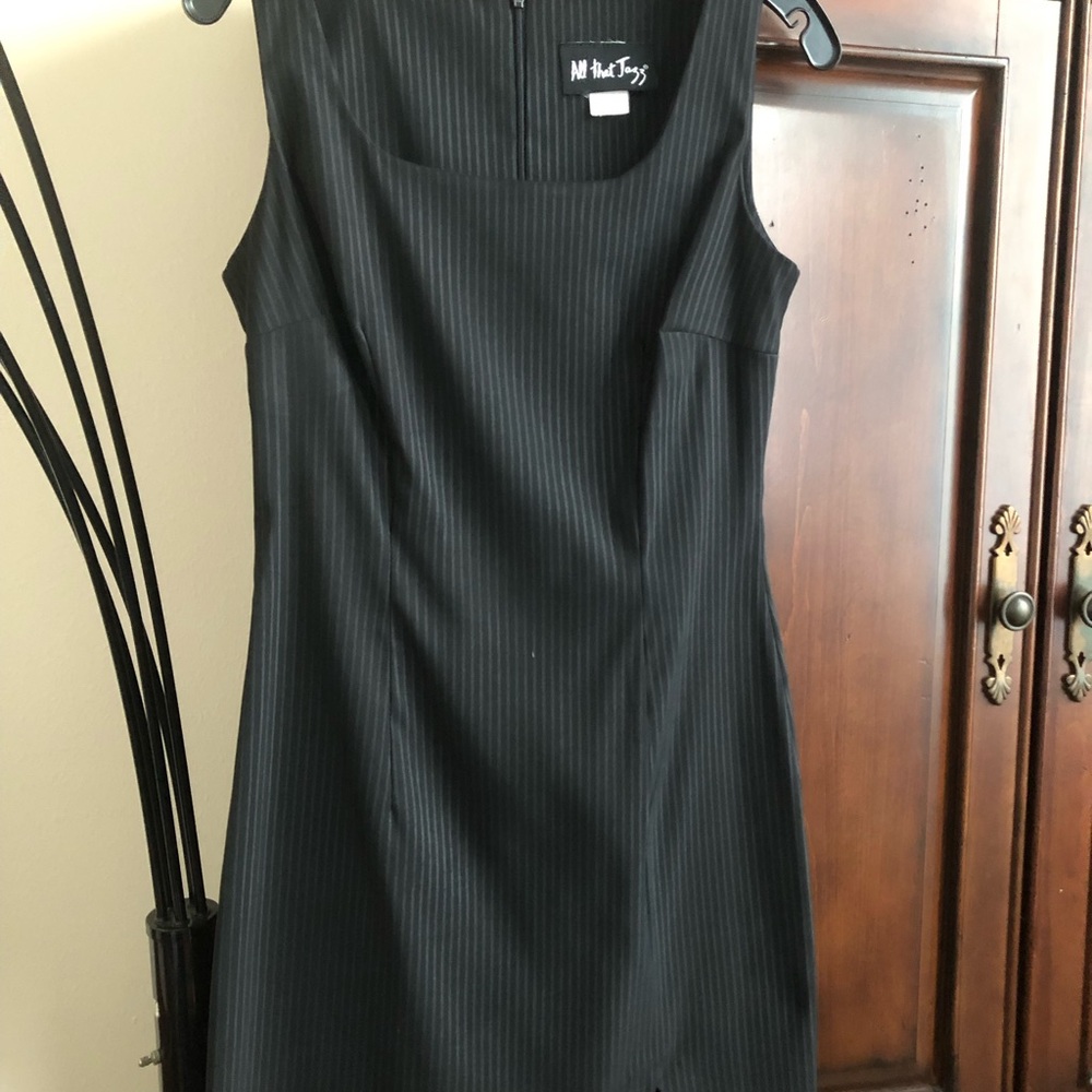 All that Jazz Black Pinstripe Mini Dress Size 7/8